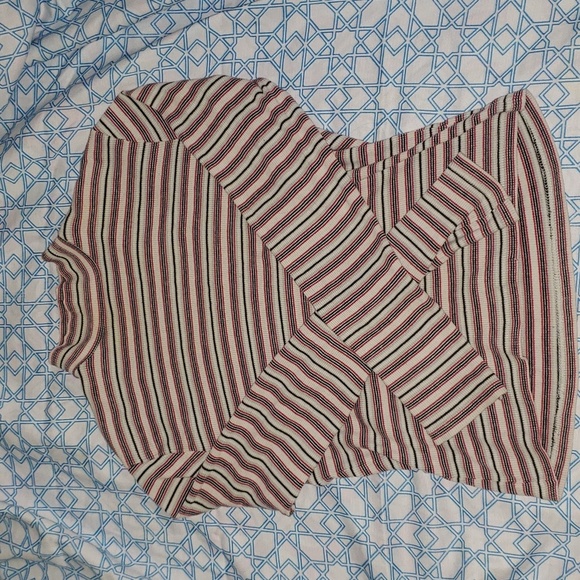 American Eagle Retro Striped Turtle Neck - Picture 1 of 2